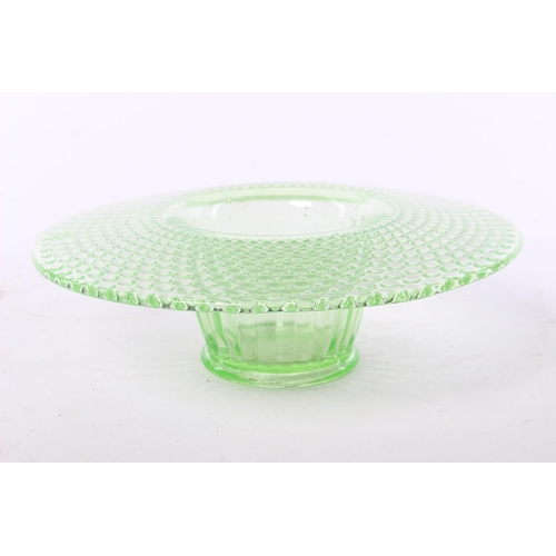 71 - An antique Art Deco uranium glass posy bowl.