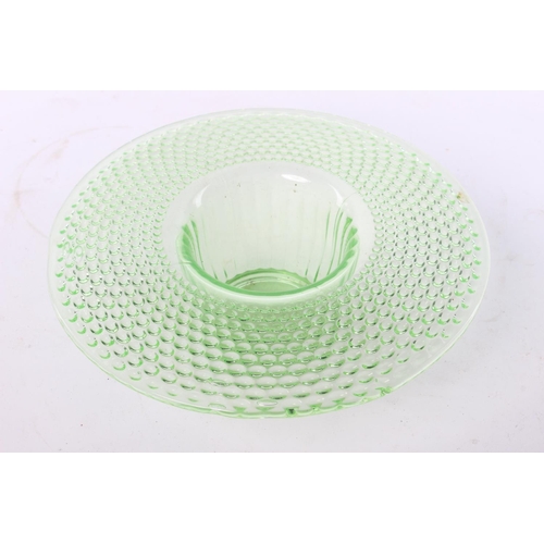 71 - An antique Art Deco uranium glass posy bowl.