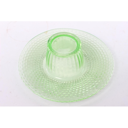 71 - An antique Art Deco uranium glass posy bowl.