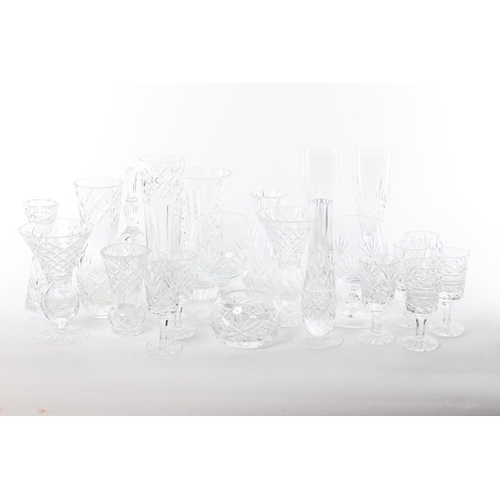 75 - A large assortment of cut glass and crystal ware.