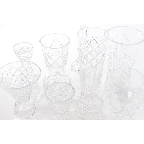 75 - A large assortment of cut glass and crystal ware.