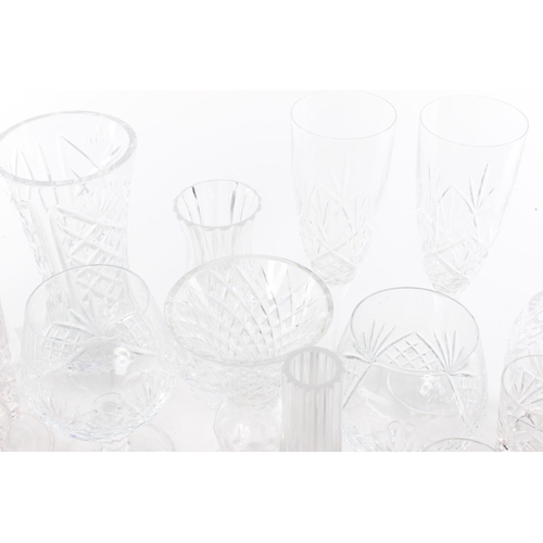 75 - A large assortment of cut glass and crystal ware.