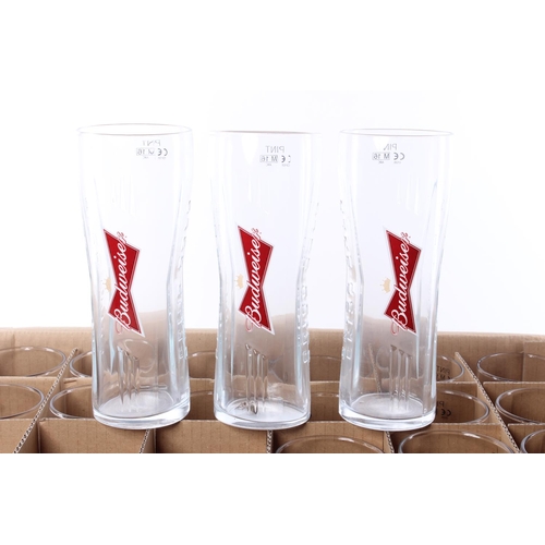 9 - A set of 24 Budweiser branded pint glasses, new in box.