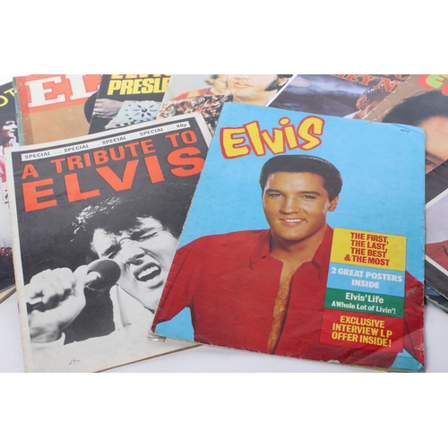 120 - An assortment of Elvis magazines and posters.