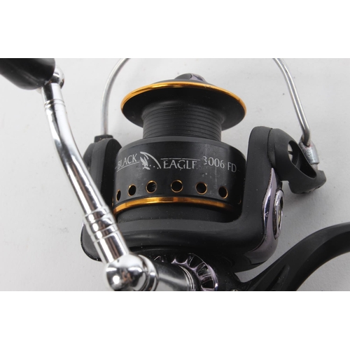 143 - A Black Eagle 3006 FD Mikado fishing reel.