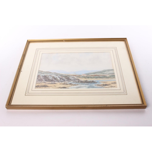 157 - A framed watercolour of Glen River Co. Donegal, signed S.I.Watson 43. Approx  25x17cm.