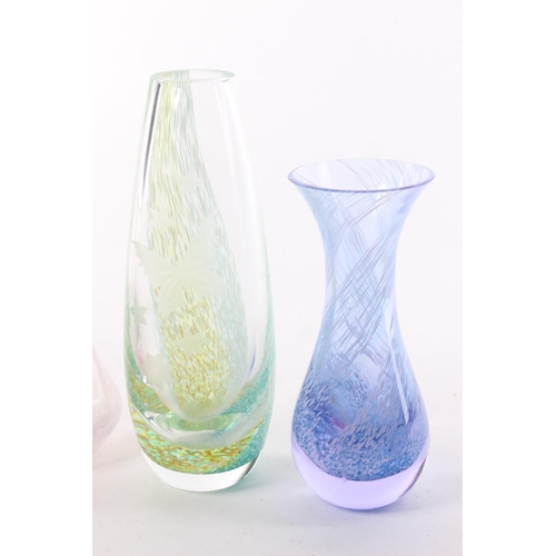 177 - An assortment of retro glass vases.