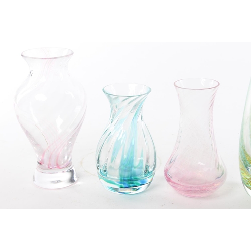 177 - An assortment of retro glass vases.