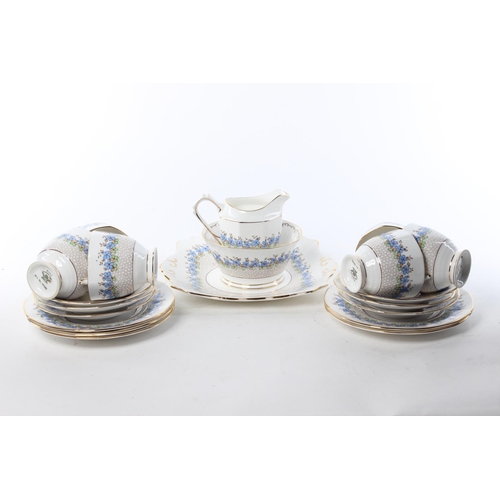 186 - An antique hand-painted Tuscan China tea set.