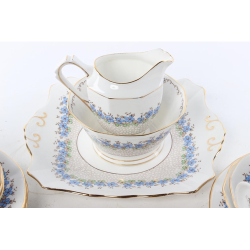 186 - An antique hand-painted Tuscan China tea set.