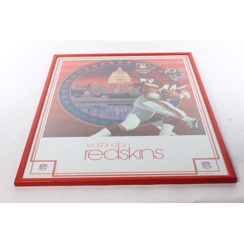 201 - A framed 1983 Washington Redskins NFL American Football poster. Approx  53x40cm.