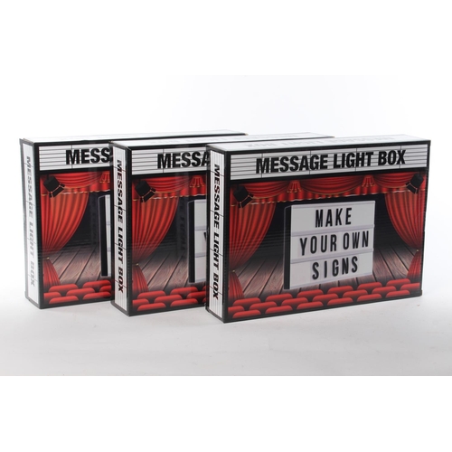 215 - Three boxed message light boxes.