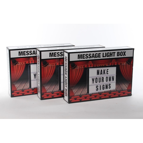 219 - Three boxed message light boxes.