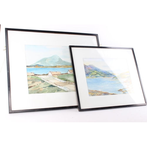 253 - 2 framed watercolour paintings, each signed by the Artist.