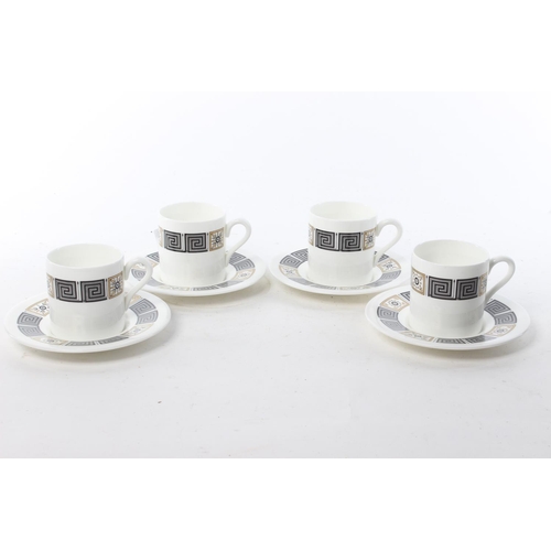 281 - A set of 4 Wedgwood 'Asia' coffee cups & saucers.