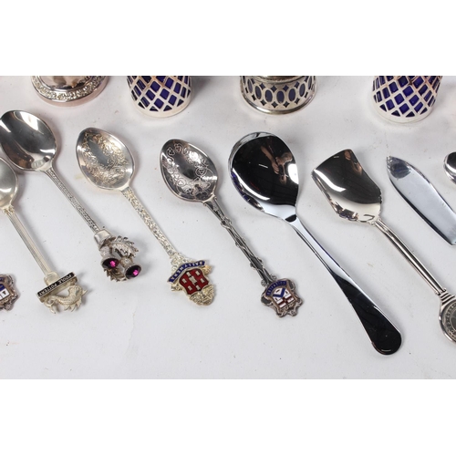 287 - An assortment of silver plated items.