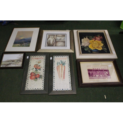 304 - An assortment of various framed prints.