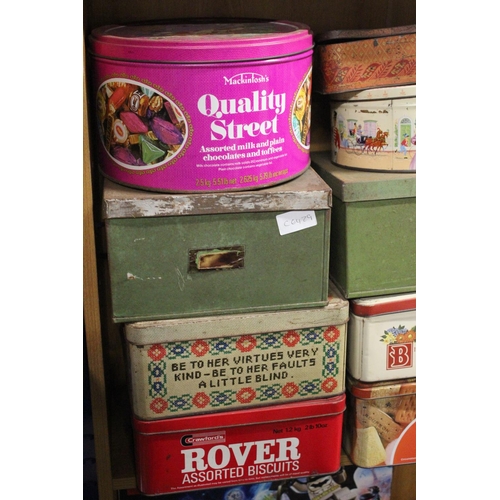 330 - A large collection of vintage tins.