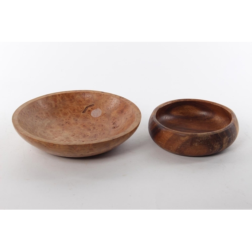 331 - 2 hand turned wooden bowls.