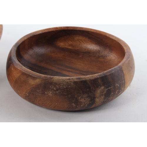 331 - 2 hand turned wooden bowls.