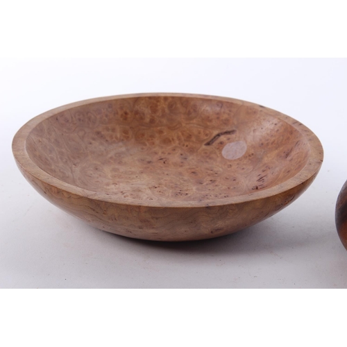 331 - 2 hand turned wooden bowls.