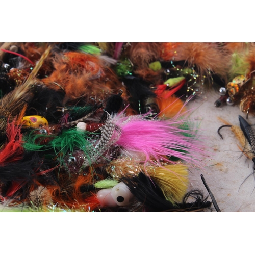 350 - A large assortment of fly fishing flies.