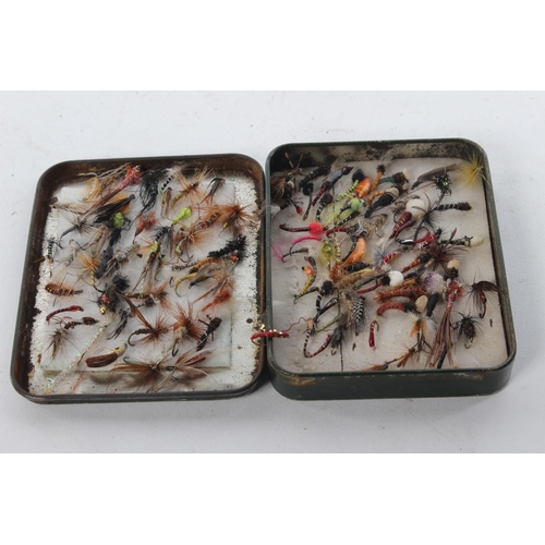 354 - A large assortment of fly fishing flies in Loch Leven Eyed Fly box.