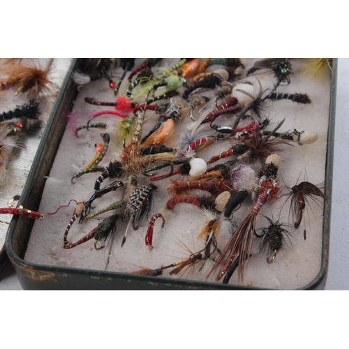 354 - A large assortment of fly fishing flies in Loch Leven Eyed Fly box.