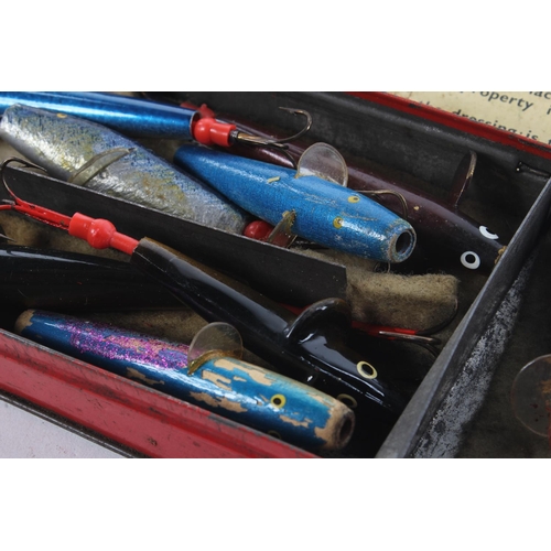 356 - A collection of vintage fishing lures.