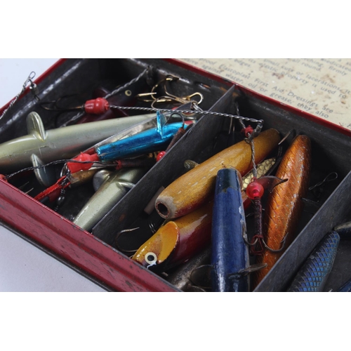 357 - A collection of vintage fishing lures.