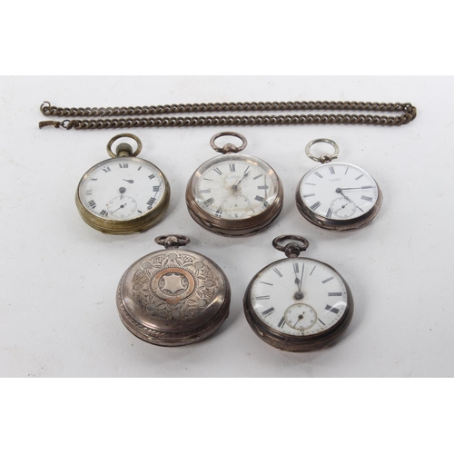 358 - A collection of antique pocket watches for restoration, to include Sterling Silver cased pieces.