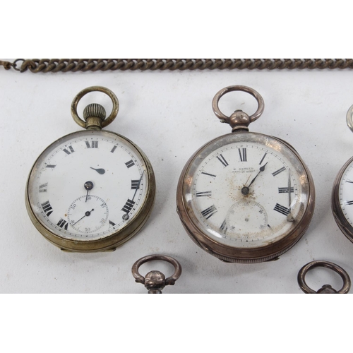 358 - A collection of antique pocket watches for restoration, to include Sterling Silver cased pieces.