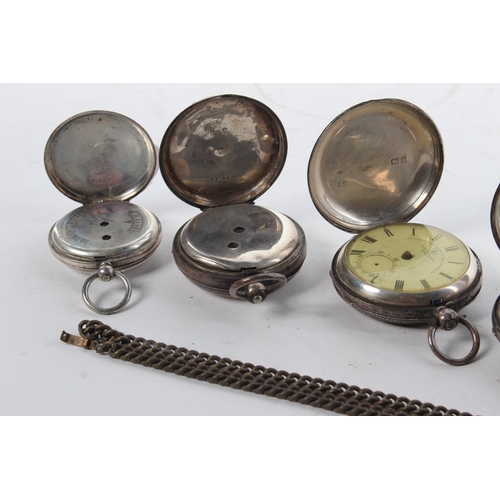 358 - A collection of antique pocket watches for restoration, to include Sterling Silver cased pieces.