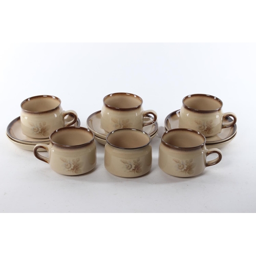 373 - A 12 piece Denby 'Memories' tea set.