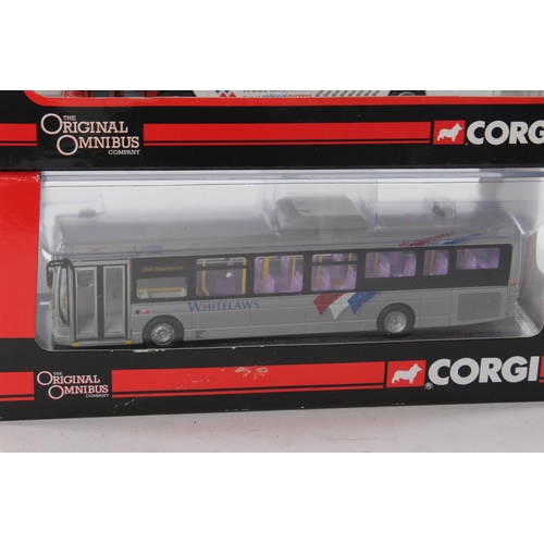 380 - 2 boxed Corgi model buses.