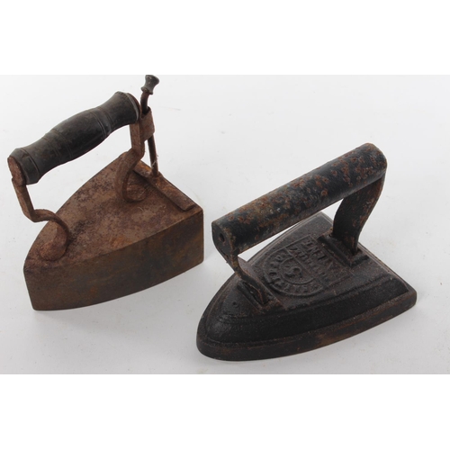 382 - 2 antique irons.