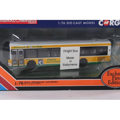 383 - 2 boxed Corgi model buses.