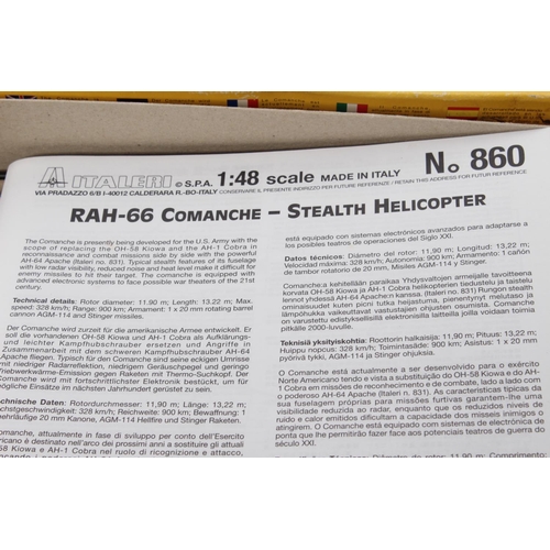 414 - A boxed Italeri Rah-66 Comanche Stelth Helicopter model kit.