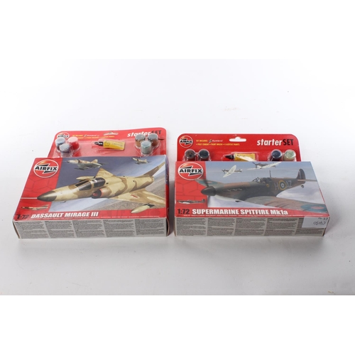 419 - 2 boxed Airfix model kits, to include Dassault Mirage III & Supermarine Spitfire MK1a.