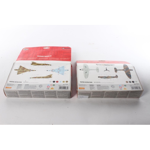 419 - 2 boxed Airfix model kits, to include Dassault Mirage III & Supermarine Spitfire MK1a.