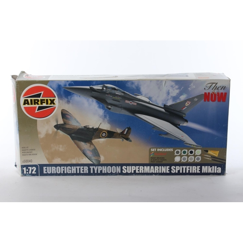 421 - A boxed Airfix Model kit, Eurofighter Typhon Supermarine Spitfire MkIIa.