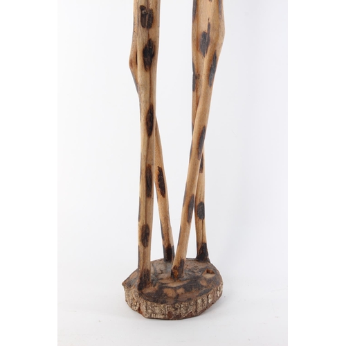 498 - A large wooden giraffe. Approx 115cm.