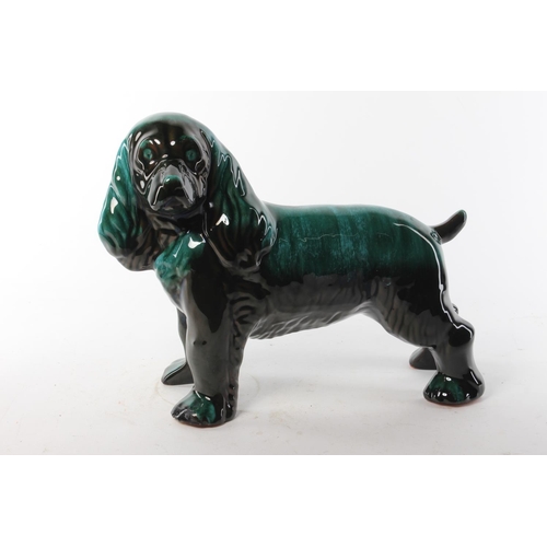 503 - A large Blue Mountain Pottery spaniel. Approx 34x28cm