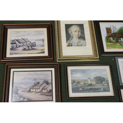 312 - An assortment of various framed prints.