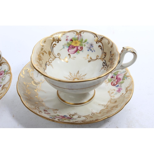 15 - A pair of antique cabinet cups & saucers.