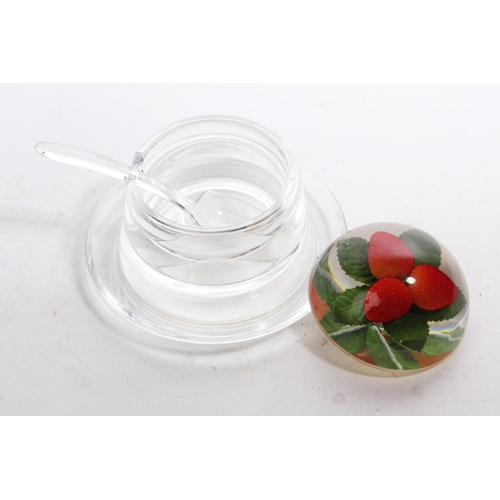 20 - A vintage/ retro lucite preserve pot.