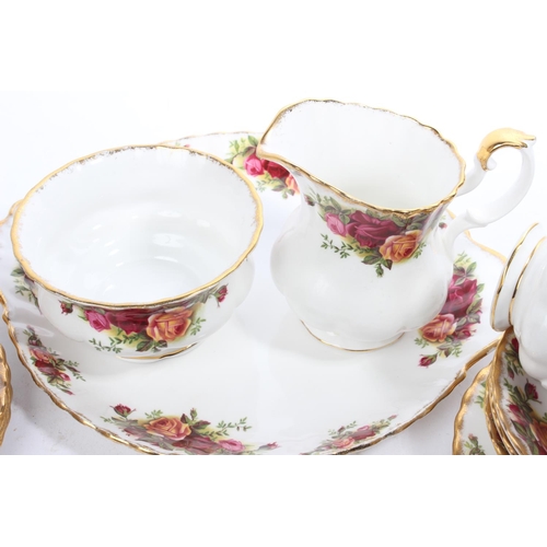 42 - A Royal Albert Old Country Rose tea set, to include 6 cups, saucers, side plates, milk jug, sugar bo... 