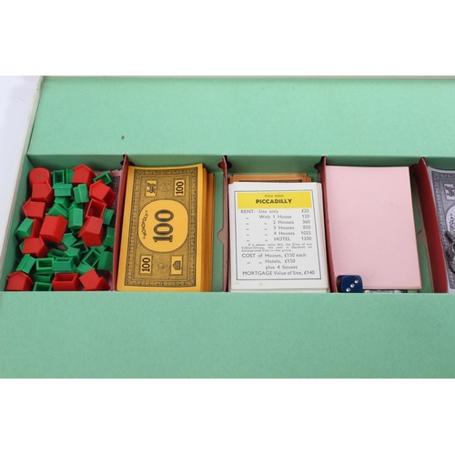 79 - A vintage Monopoly board game & wooden tray.