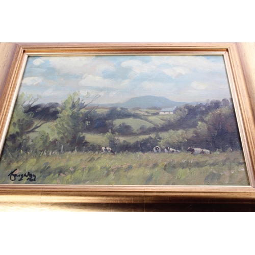 86 - A stunning original oil on canvas painting by Irish Artist, Wilfred Haughton, titled 'Grazing the me... 