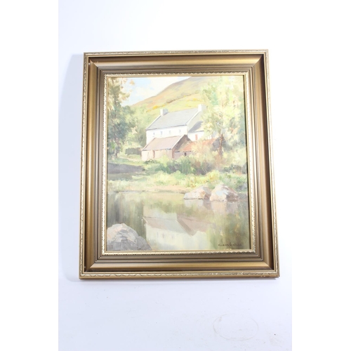 87 - A fabulous framed oil painting by Irish artist Maurice C Wilks, measuring 21